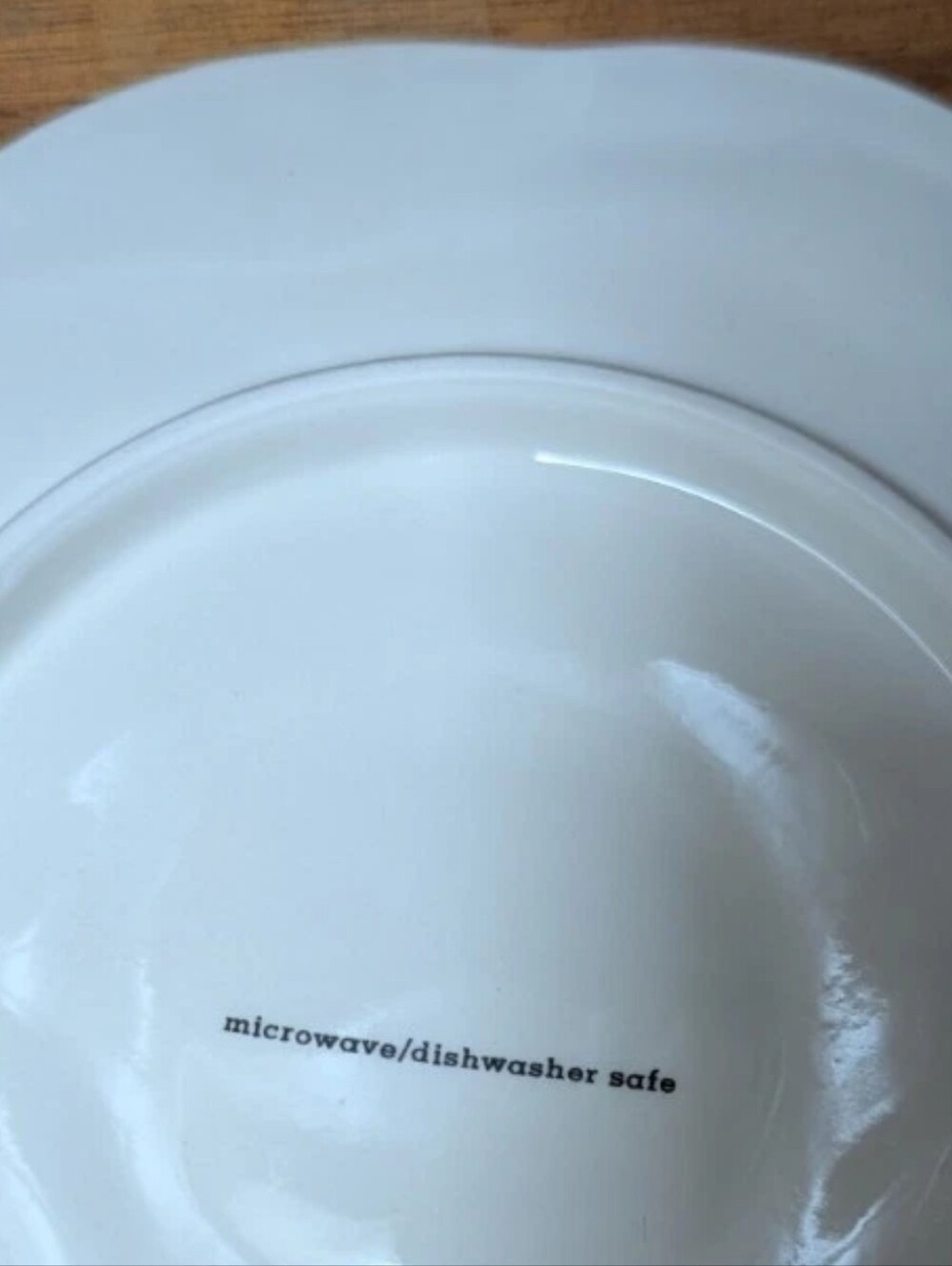 Floral Ceramic Oyster Plate - 8" White - Picture 3 of 3